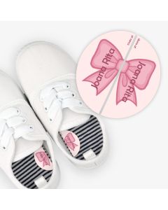  Left and Right Shoe Labels -  Pink Bow